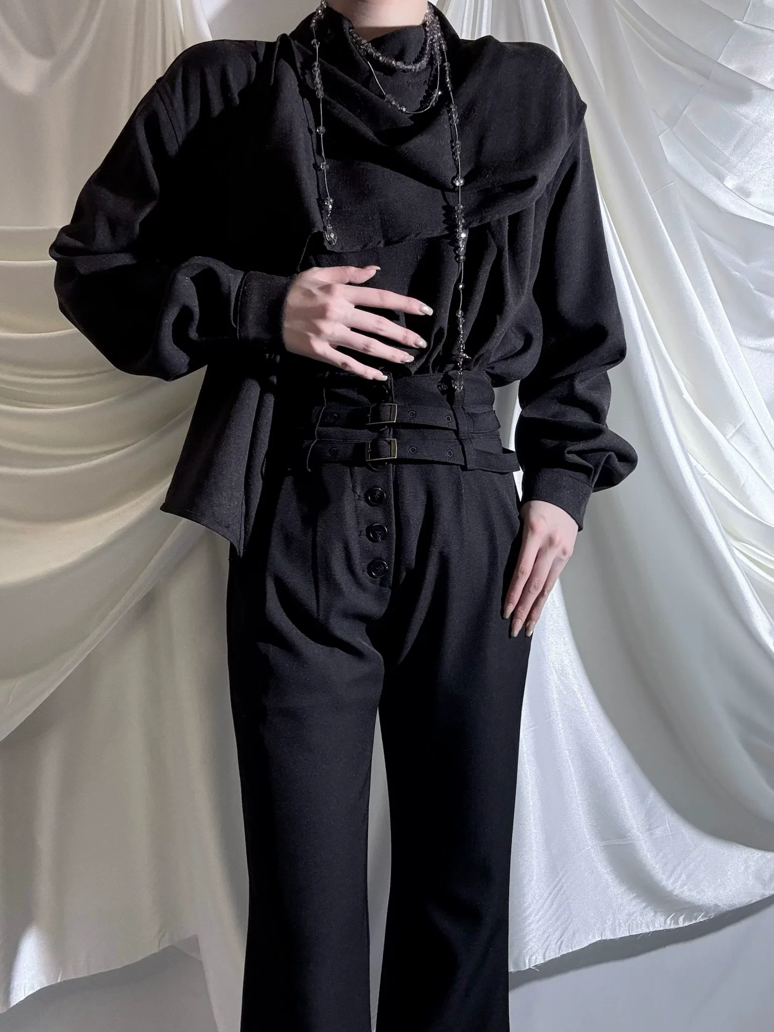 Winter Ouji Fashion Shirt & Pants, Cowl Neck Style - Image 11