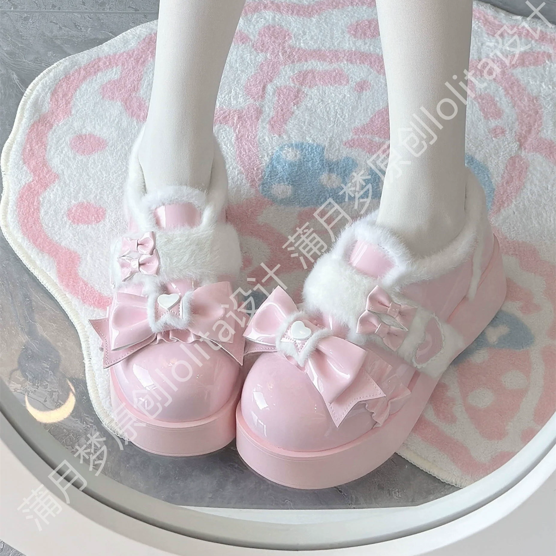 Cozy Cake - Winter Warm-lined Sweet Lolita Platform Shoes - Image 17