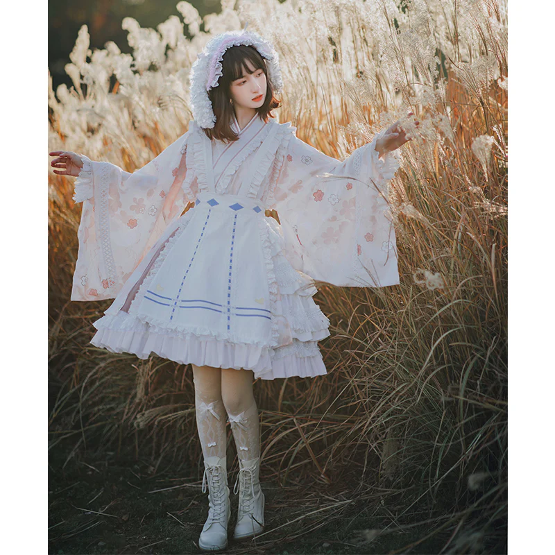 With PUJI - Xiaochunrihe - Wa Lolita OP Dress - Image 3