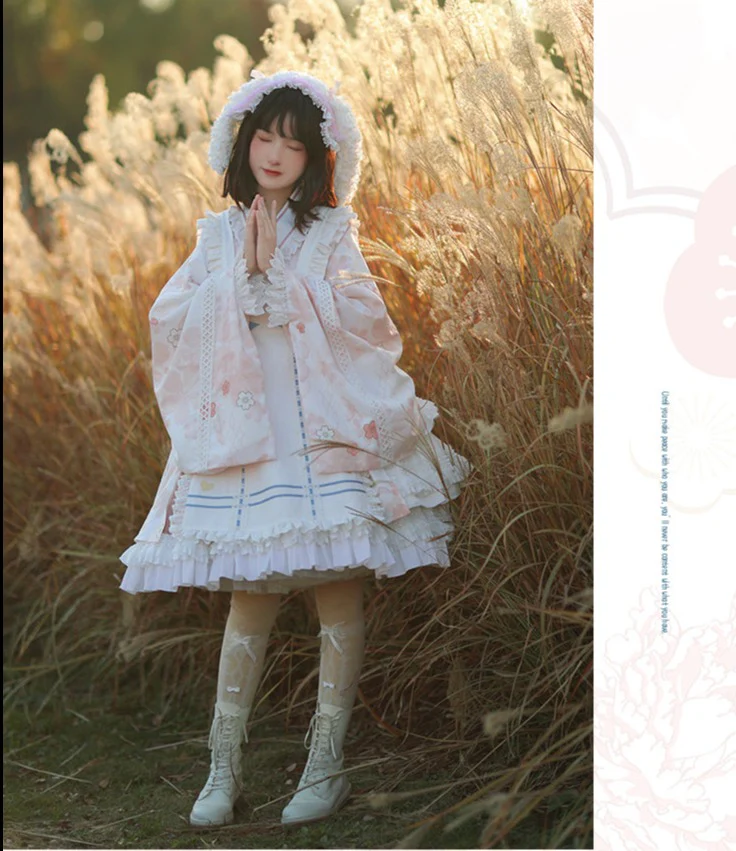 With PUJI - Xiaochunrihe - Wa Lolita OP Dress - Image 9