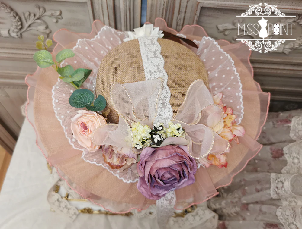 Woody Rose - Elegant Flower Lolita Hat - Image 15