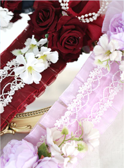 Xiaogui - Elegant Lolita Floral Lace Handmade Headband - Image 16