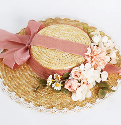 Xiaogui - Elegant Lolita Flower Bow Lace Sunhat - Image 15