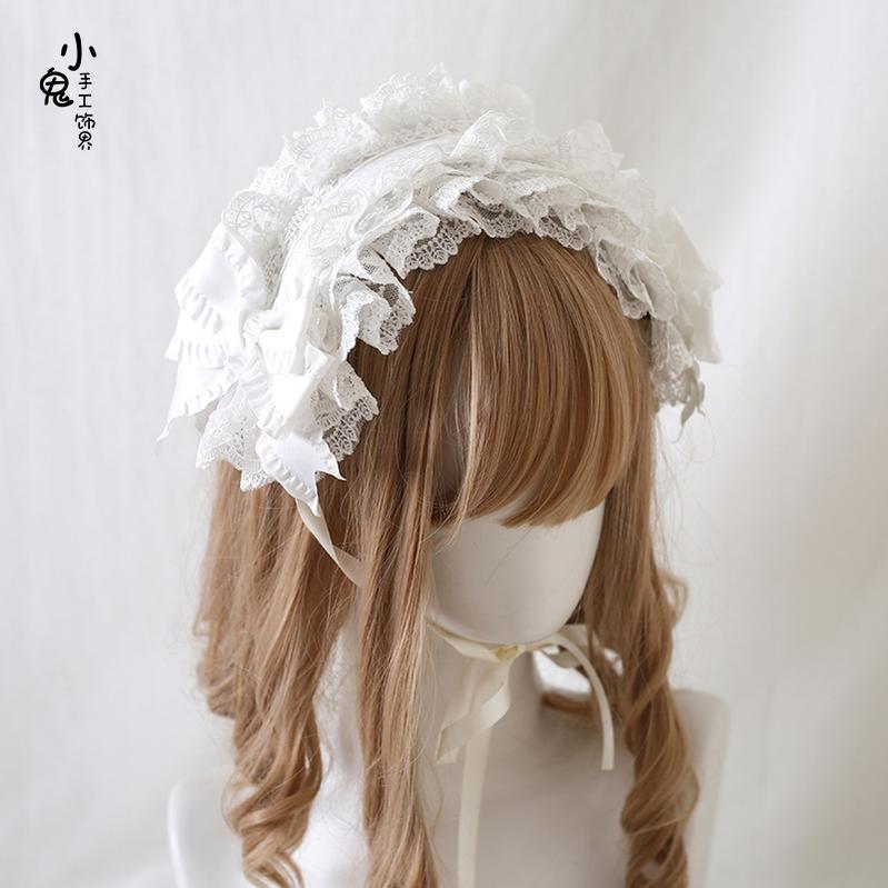Xiaogui - Elegant Lolita Ivory Lace Hair Band - Image 4