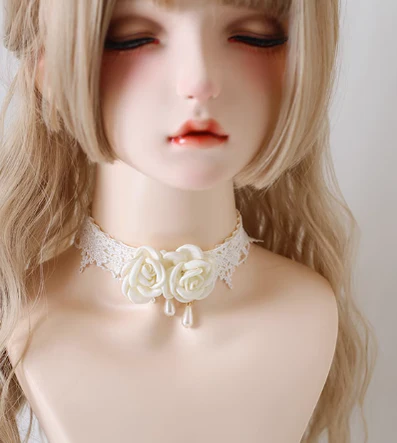 Xiaogui - Elegant Lolita Lace Camellia Necklace - Image 11