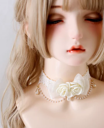 Xiaogui - Elegant Lolita Lace Camellia Necklace - Image 12