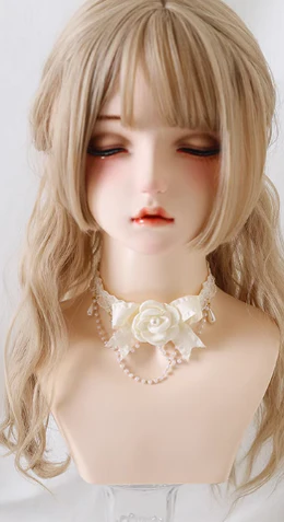 Xiaogui - Elegant Lolita Lace Camellia Necklace - Image 13
