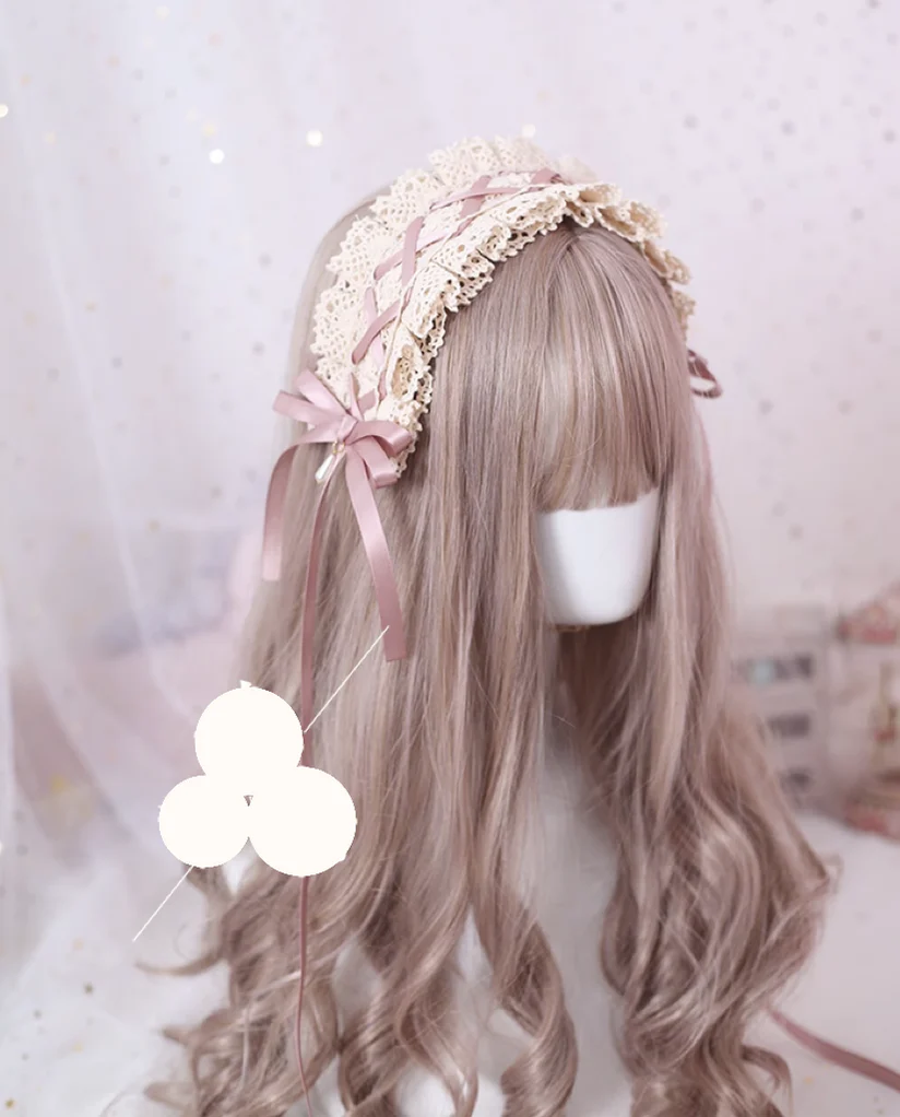 Xiaogui - Japanese Style Sweet Lolita Lace Headband Multicolors - Image 3