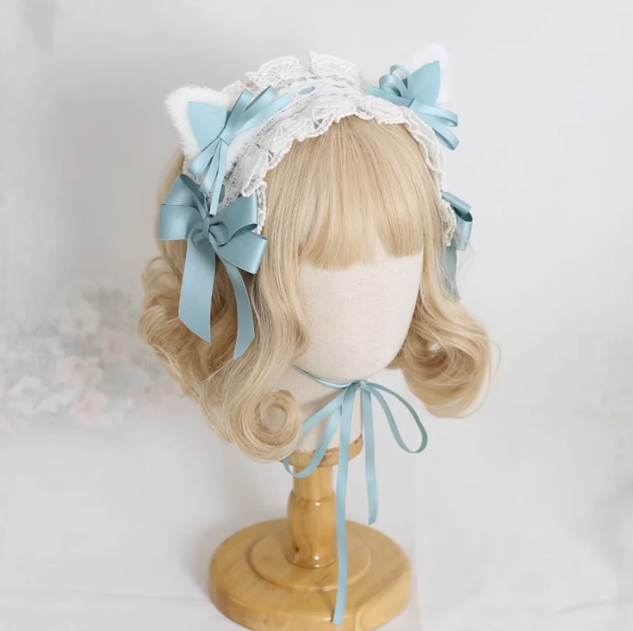 Xiaogui - Sweet Lolita Cat Ear Bow Headband - Image 13