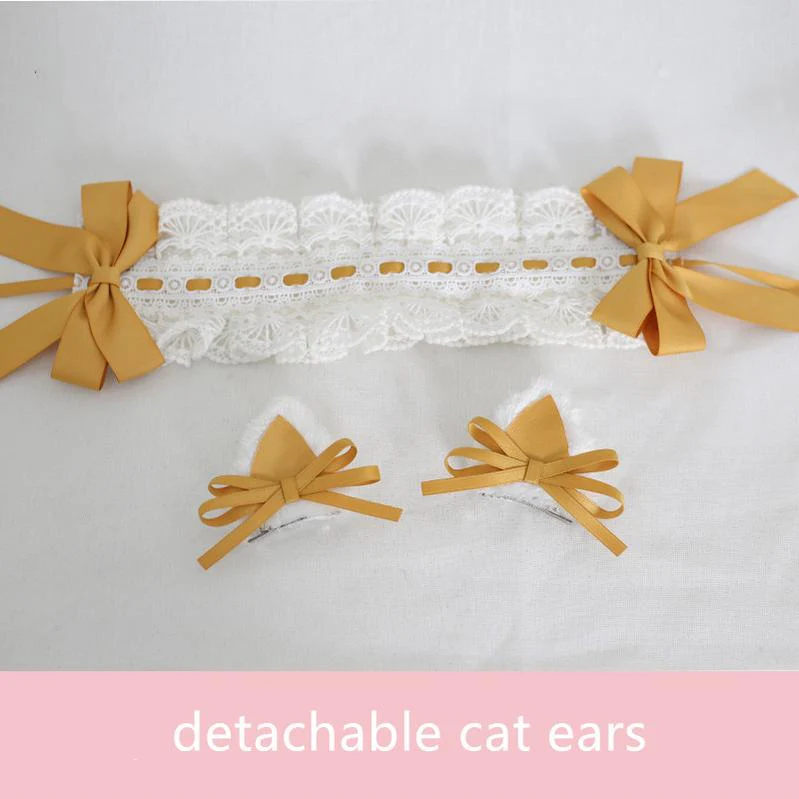 Xiaogui - Sweet Lolita Cat Ear Bow Headband - Image 6