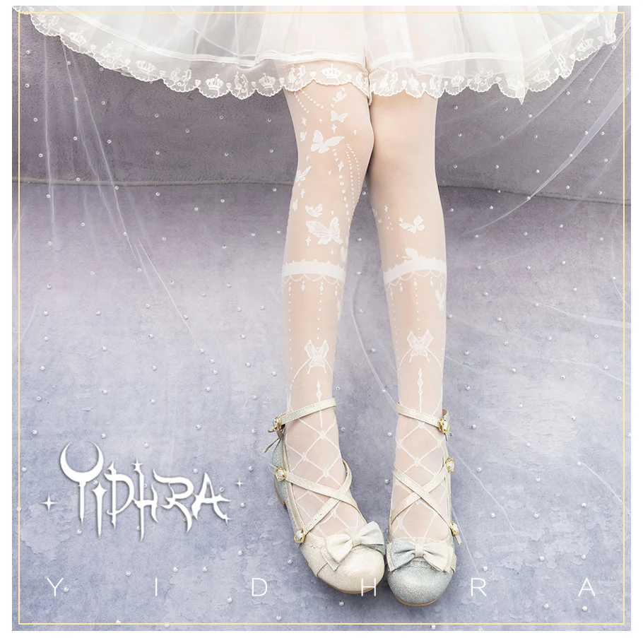 Yidhra - Wedding Night Butterfly - Kawaii Lolita Summer Tights - Image 4