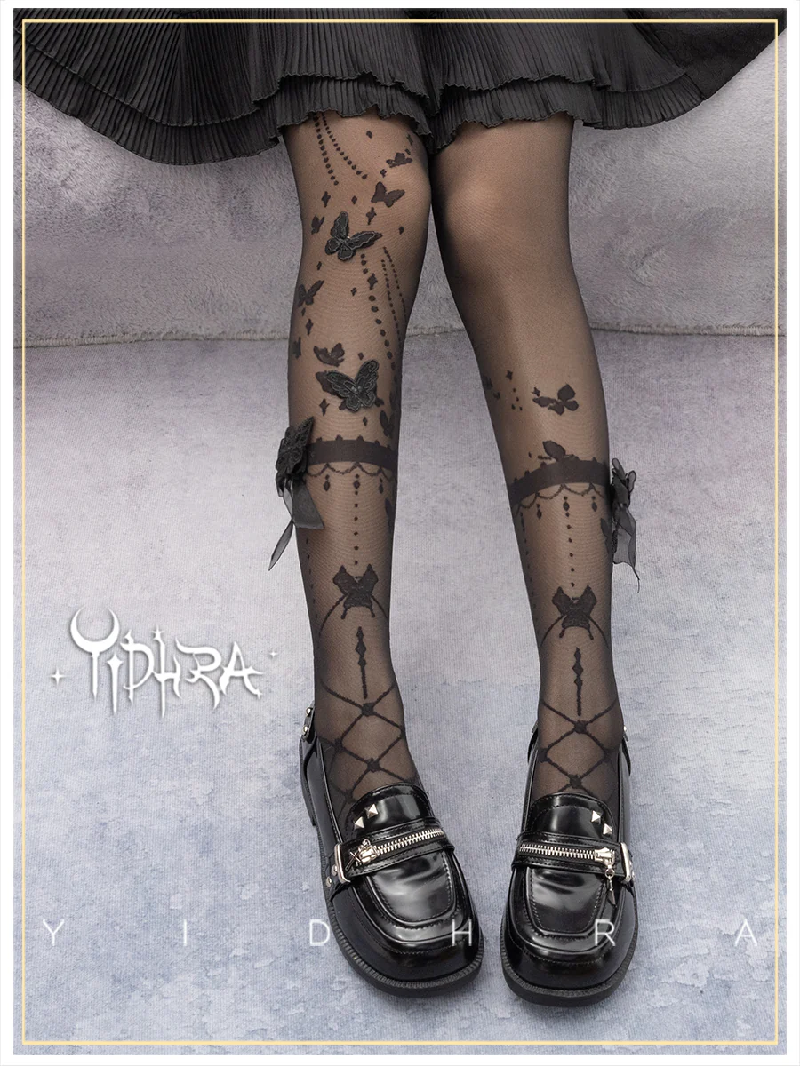 Yidhra - Wedding Night Butterfly - Kawaii Lolita Summer Tights - Image 6