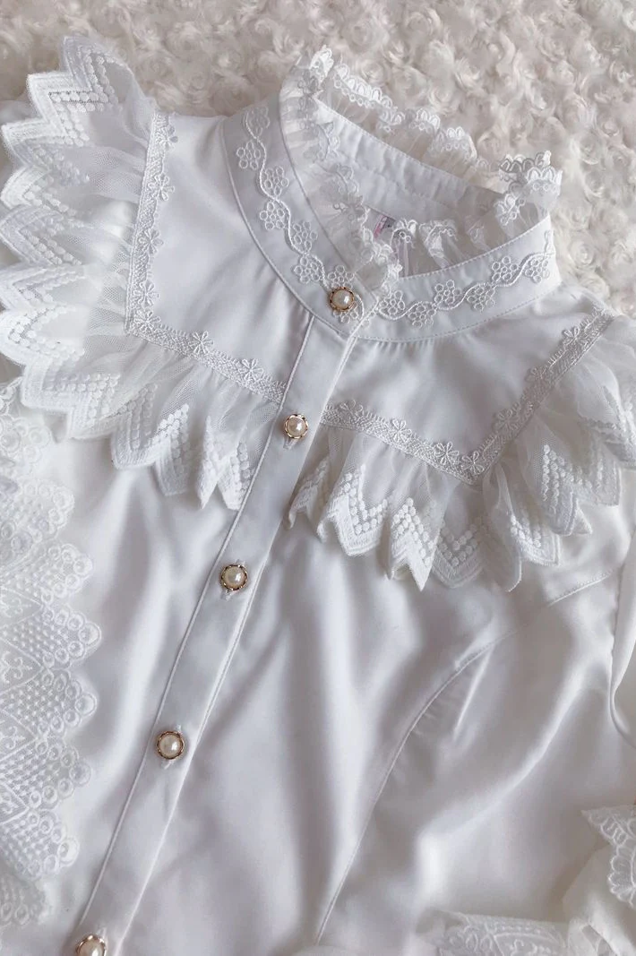 Retro Lolita Princess Sleeve Blouse - Image 3