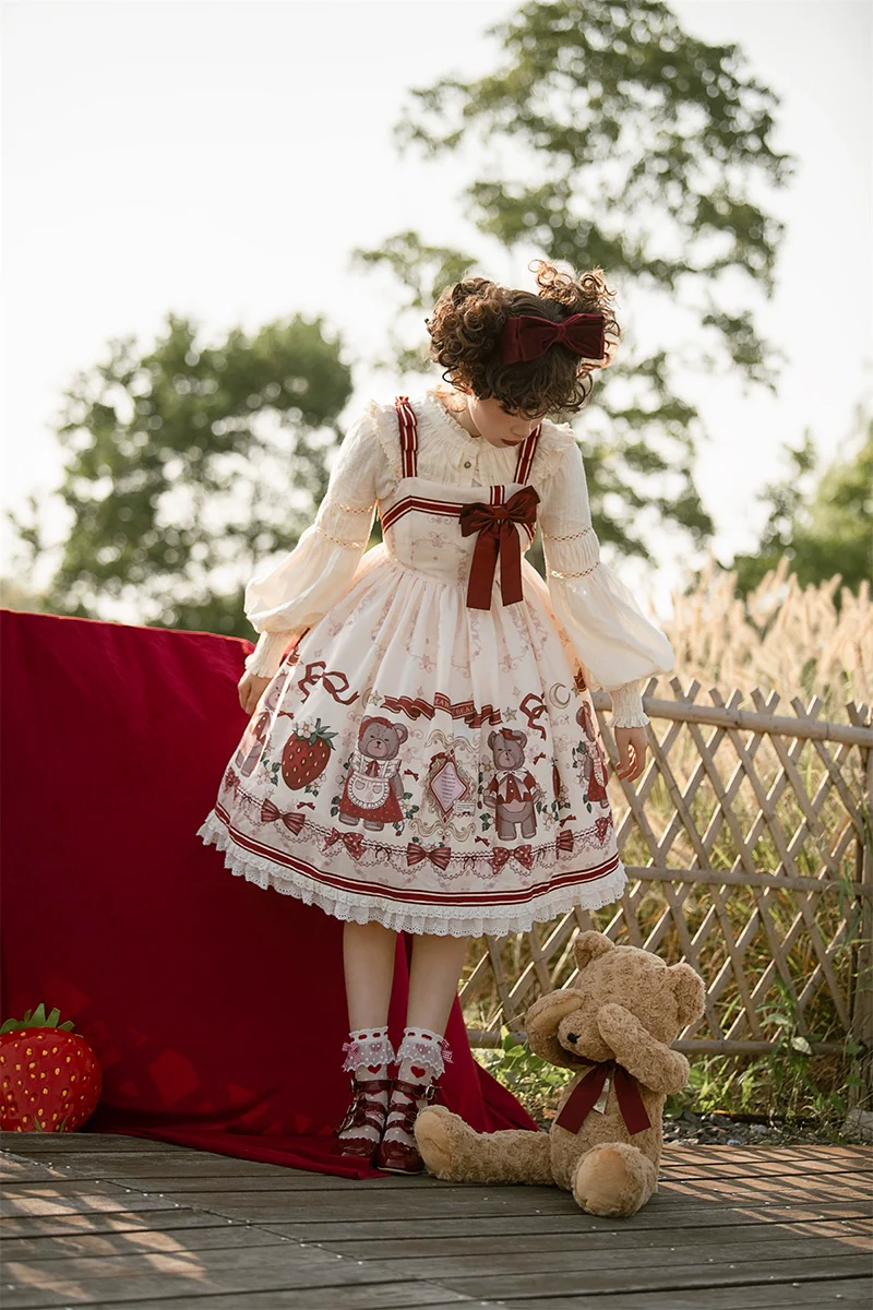 Winter Gift - Kawaii Lolita JSK and Coat Set - Image 13