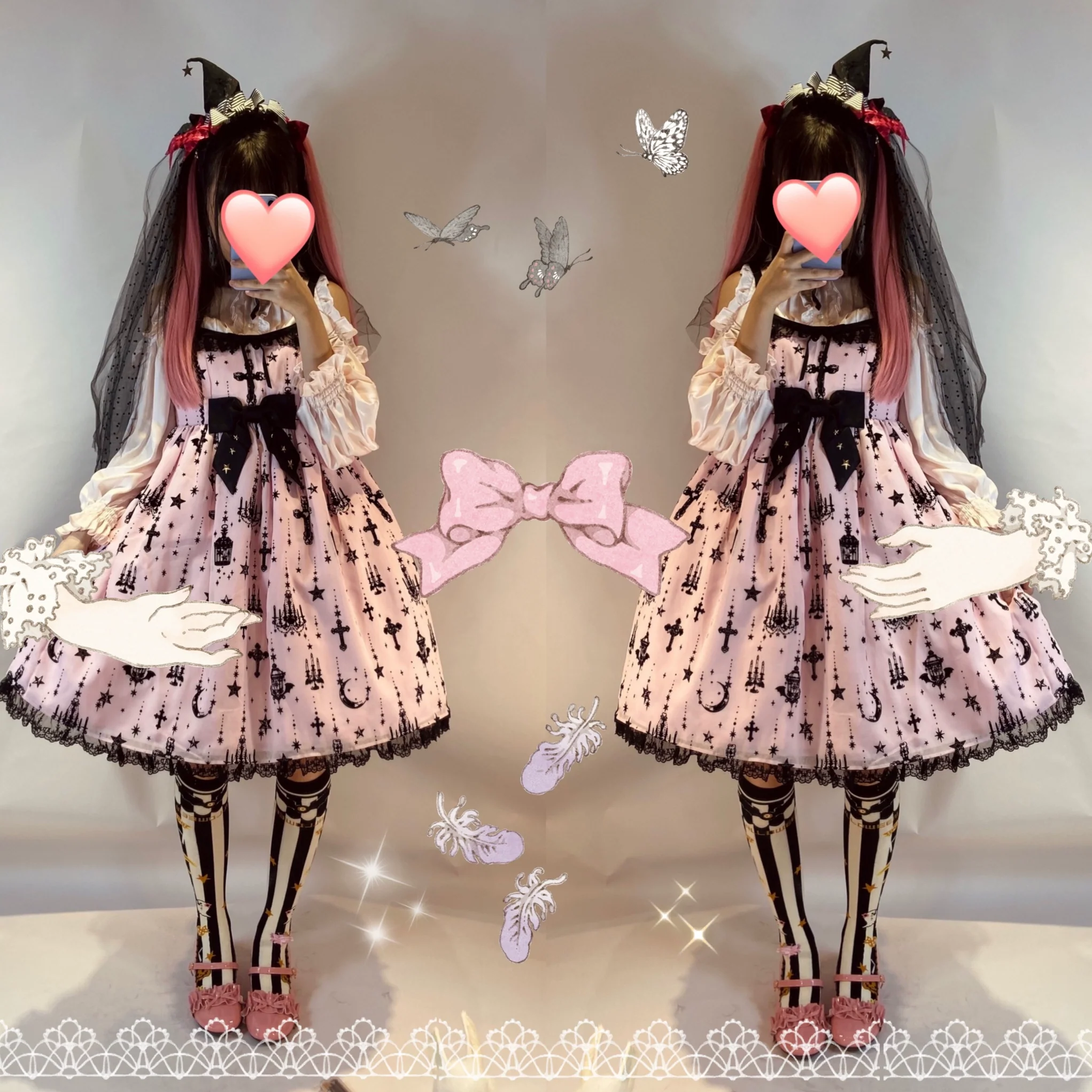 Gothic Lolita Halloween Pumpkin Bat Socks - Image 14