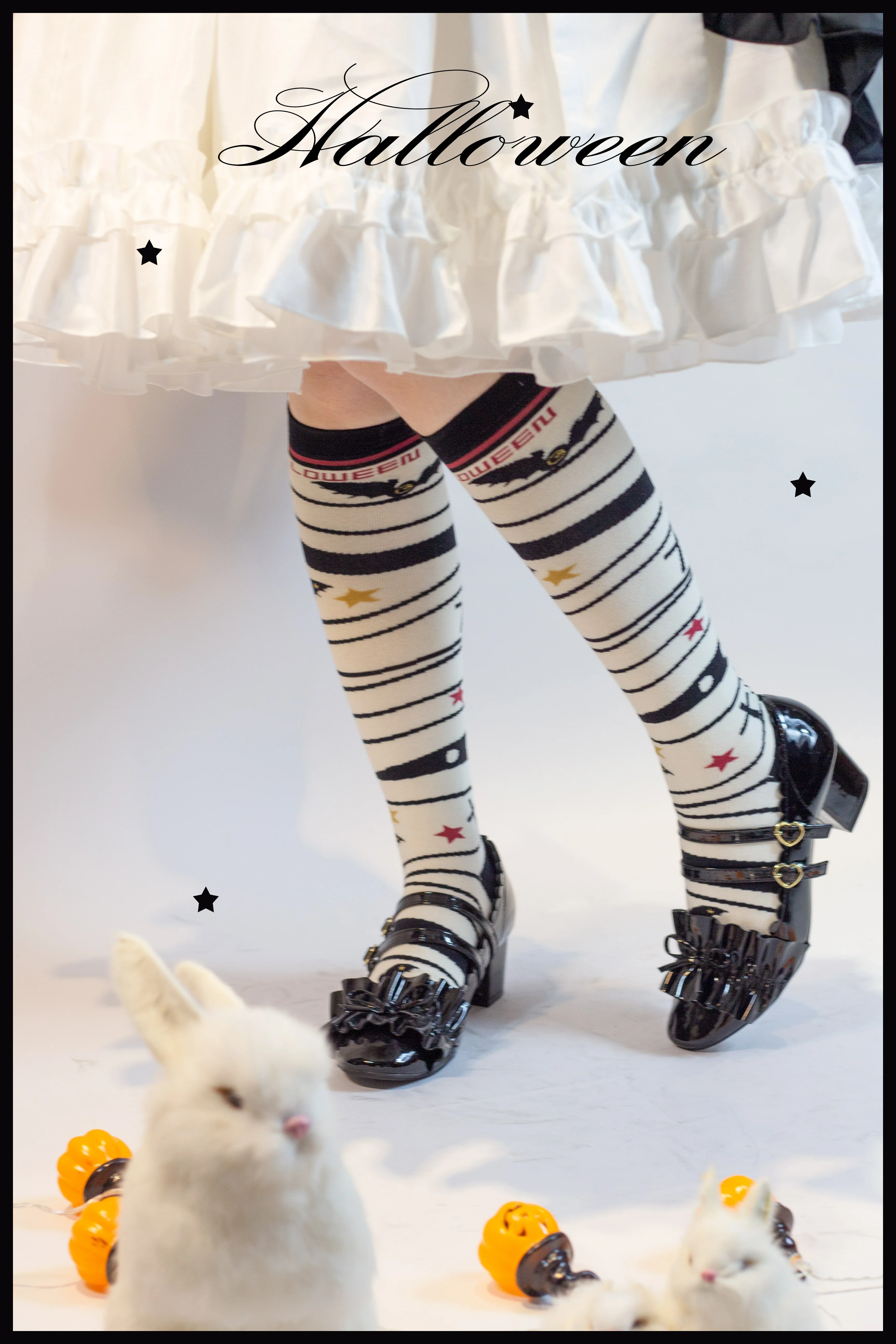 Gothic Lolita Halloween Pumpkin Bat Socks - Image 28